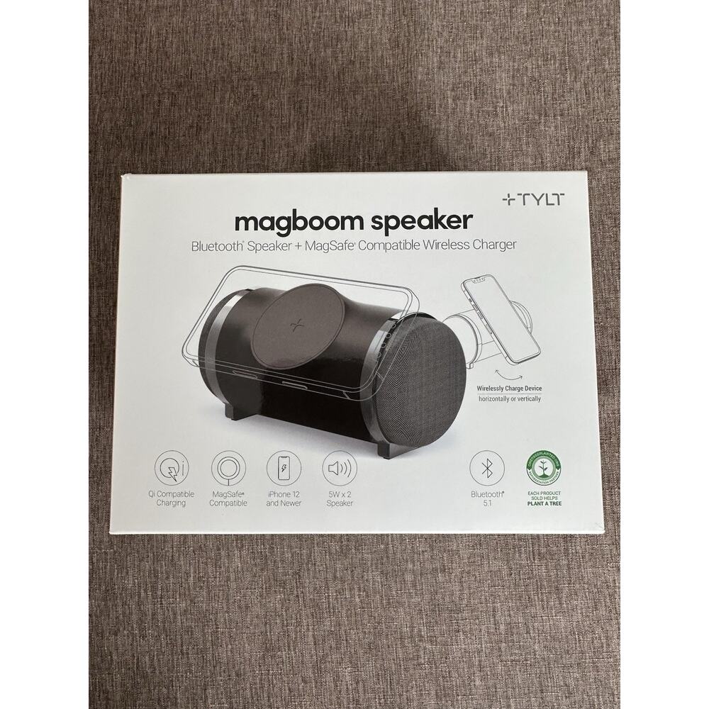Tylt MagBoom MagSafe Bluetooth Wireless Speaker Black - NIB